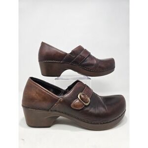 Dansko Brown Leather Mules